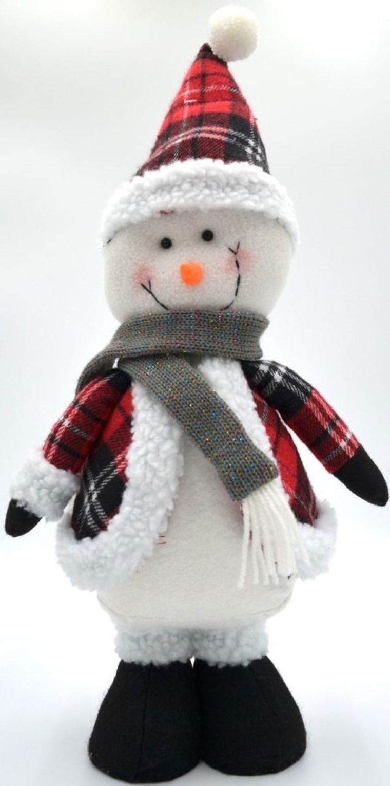 Saska Garden, bałwanek dekoracyjny, czerwony, 50 cm