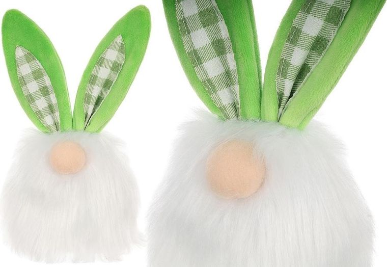 Saska Garden, dekoracja wiosenna, zajączek, zielony, 18 cm