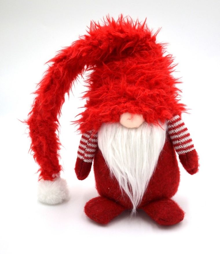 Saska Garden, duży skrzat z futrzaną czapą, 20-18-86 cm