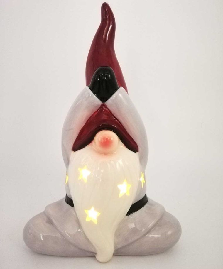 Saska Garden, figurka Mikołaj joga led, 13.5-8.5-20.5 cm