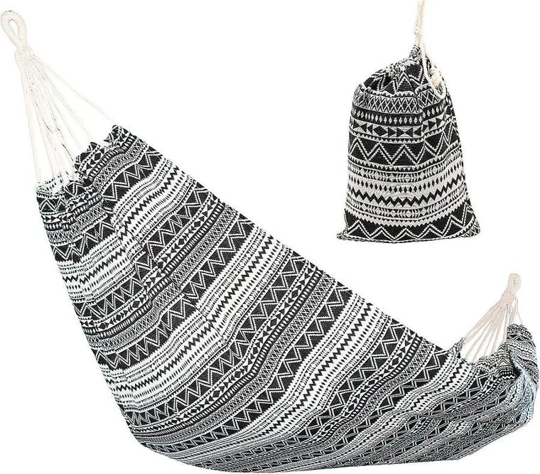 Saska Garden, hamak ogrodowy 1-osobowy, etno z pokrowcem, 200-100 cm