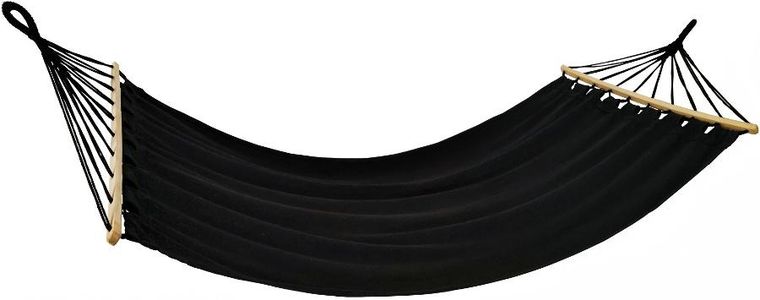 Saska Garden, hamak ogrodowy, z drążkiem, 1 osobowy, antracytowy, 200-100 cm