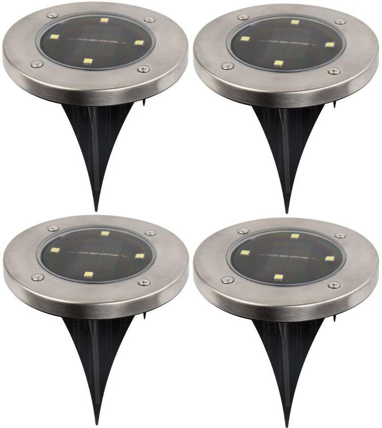 Saska Garden, lampa solarna, 4 LED, 4 szt.