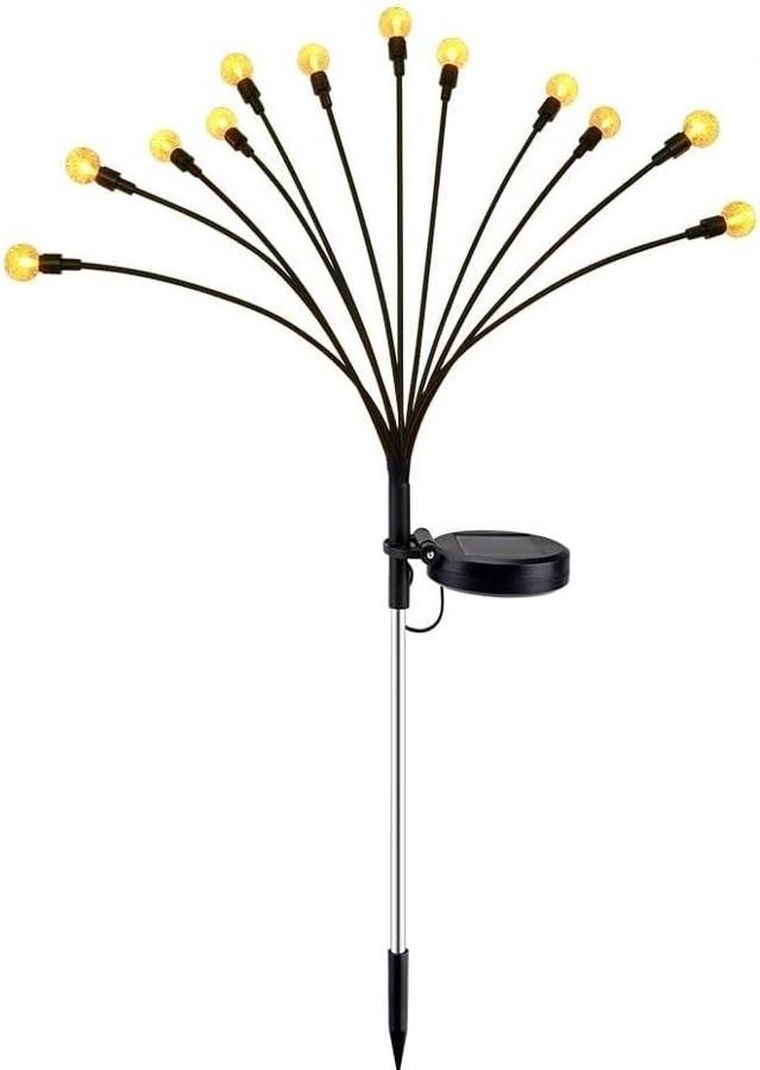 Saska Garden, lampa solarna, kuleczki, 12 LED, ciepły biały, 72 cm