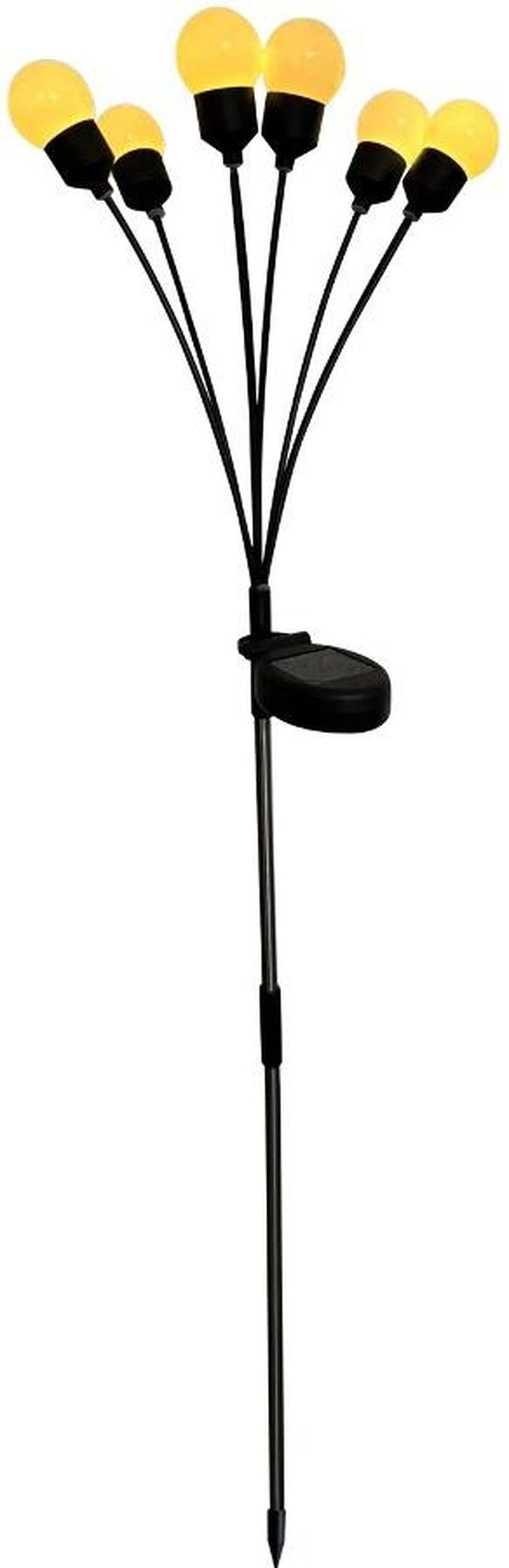 Saska Garden, lampa solarna, kuleczki, białe, 6 LED, 75 cm