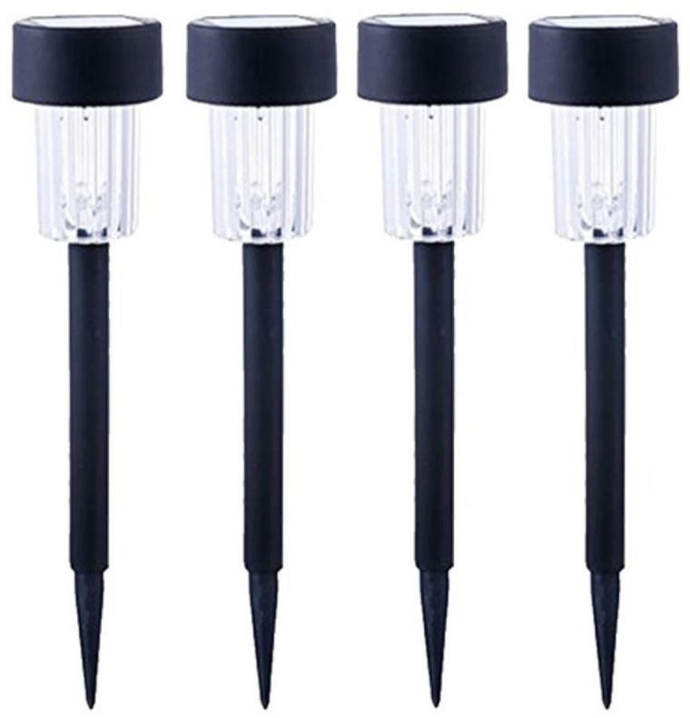 Saska Garden, lampa solarna plastikowa LED, 4,5-31 cm, 4 szt.