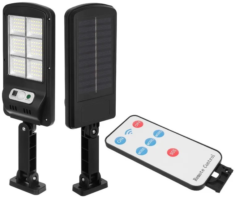 Saska Garden, lampa uliczna latarnia solarna, 120 led + pilot czujnik ruchu i zmierzchu