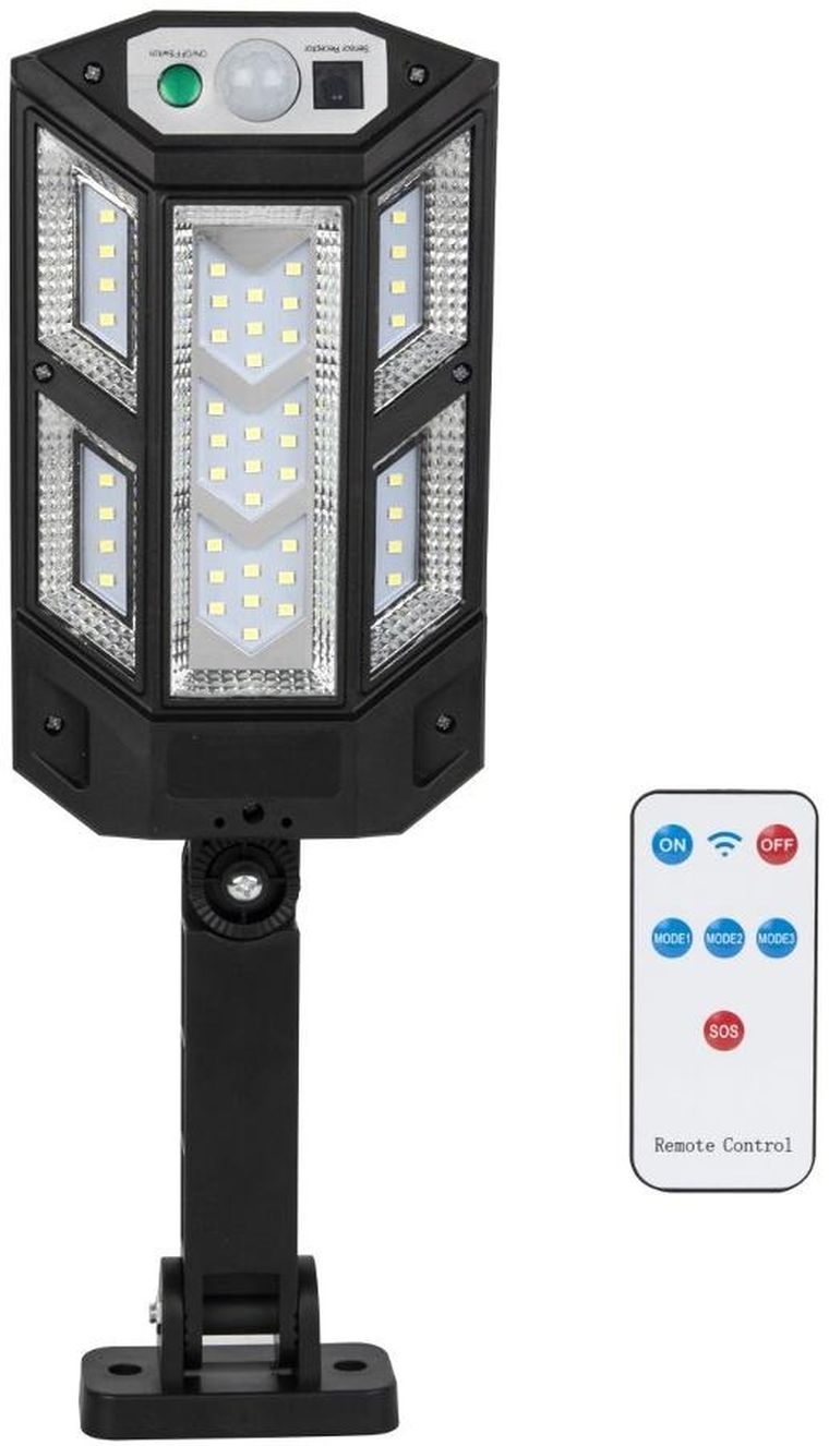 Saska Garden, latarnia solarna, z pilotem i czujnikiem ruchu, 43 LED