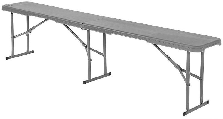 Saska Garden, ławka cateringowa składana, szara, 183-28-43 cm