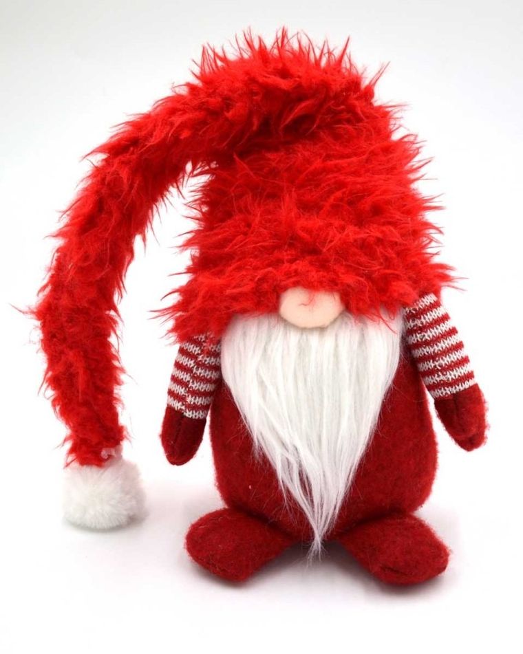 Saska Garden, mały skrzat z futrzaną czapą, 15.5-14,4-64.5 cm