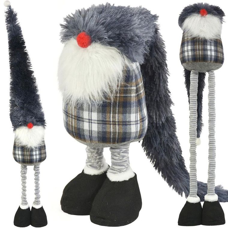 Saska Garden, skrzat, gnom dekoracyjny na teleskopach, szary, 38-88 cm