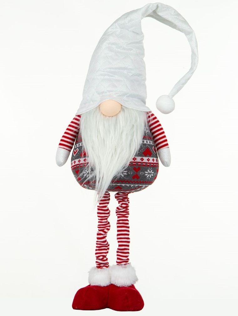 Saska Garden, skrzat na teleskopowych nogach, biały, 80-115 cm