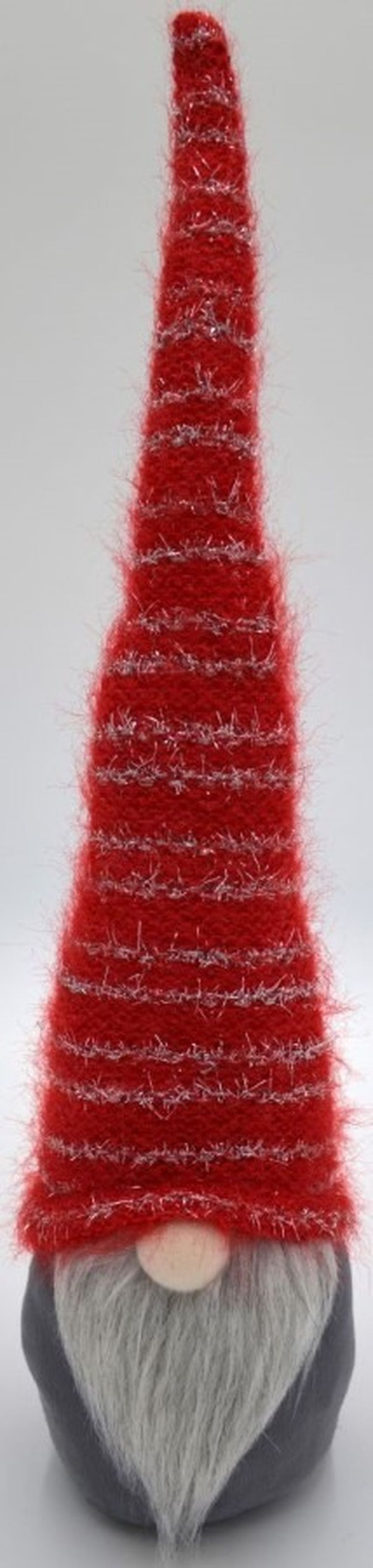 Saska Garden, skrzat z długą czerwoną czapką i świecącym nosem, 10-9-42 cm