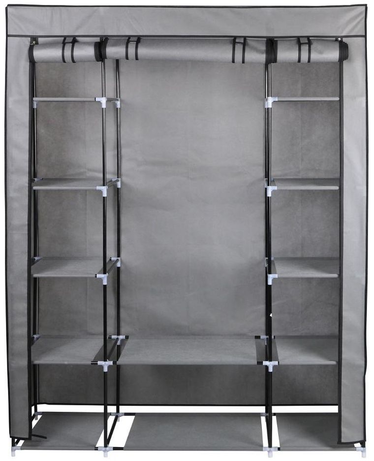 Saska Garden, szafa tekstylna, szara, 175-133-43 cm, 28873