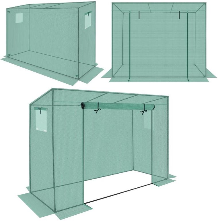 Saska Garden, szklarnia do pomidorów i ogórków, zielona, 200-77-168-150 cm
