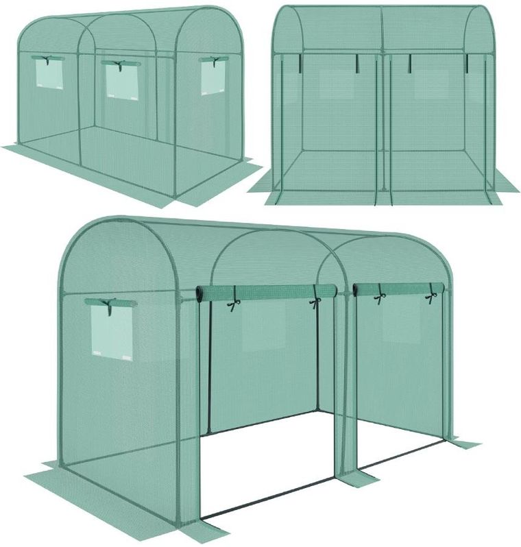Saska Garden, tunel ogrodowy, dwa wejścia, 200-100-180 cm