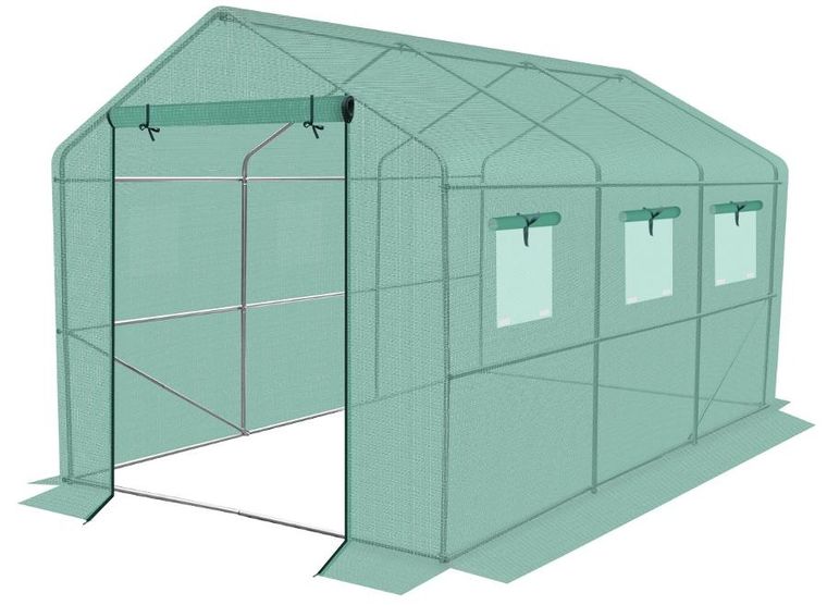 Saska Garden, tunel ogrodowy, szklarnia, zielona, 200-350-200 cm