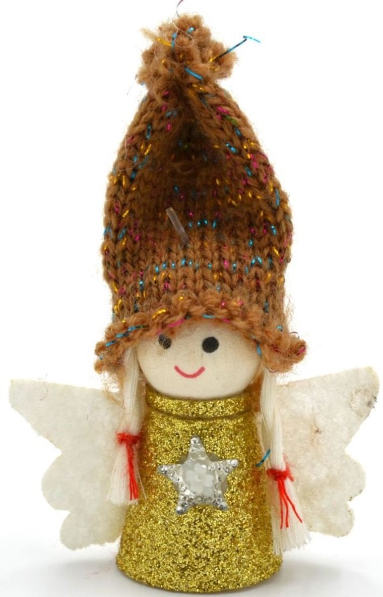 Saska Garden, zawieszka aniołek, złoty, 7 cm