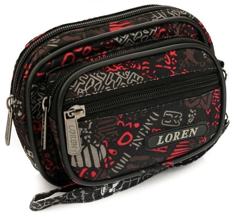 Saszetka do ręki, czarna, Loren