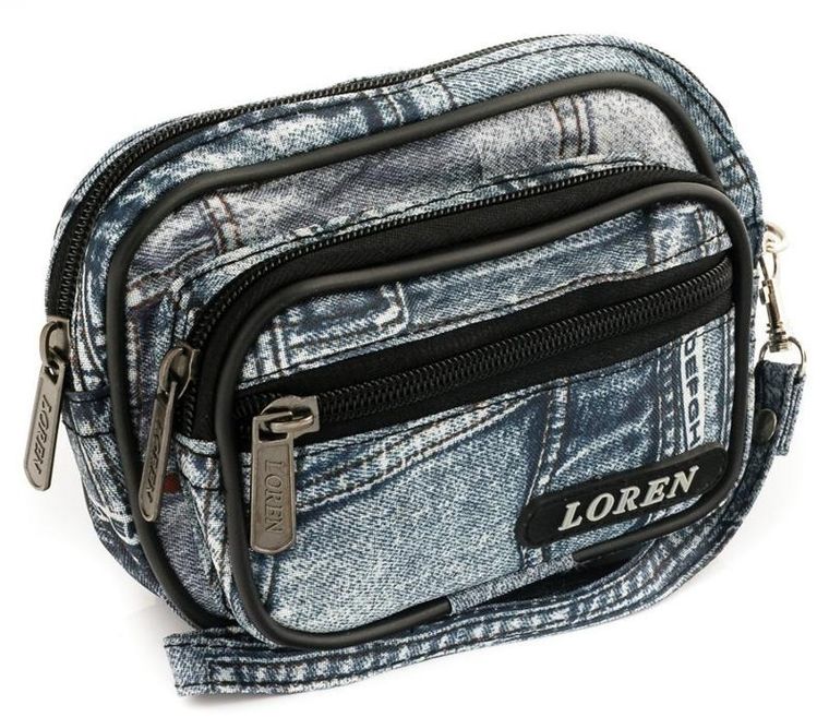 Saszetka do ręki, niebieska, Loren