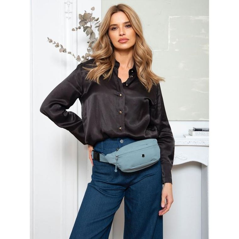 Saszetka na biodro, nerka, niebieska, Peterson