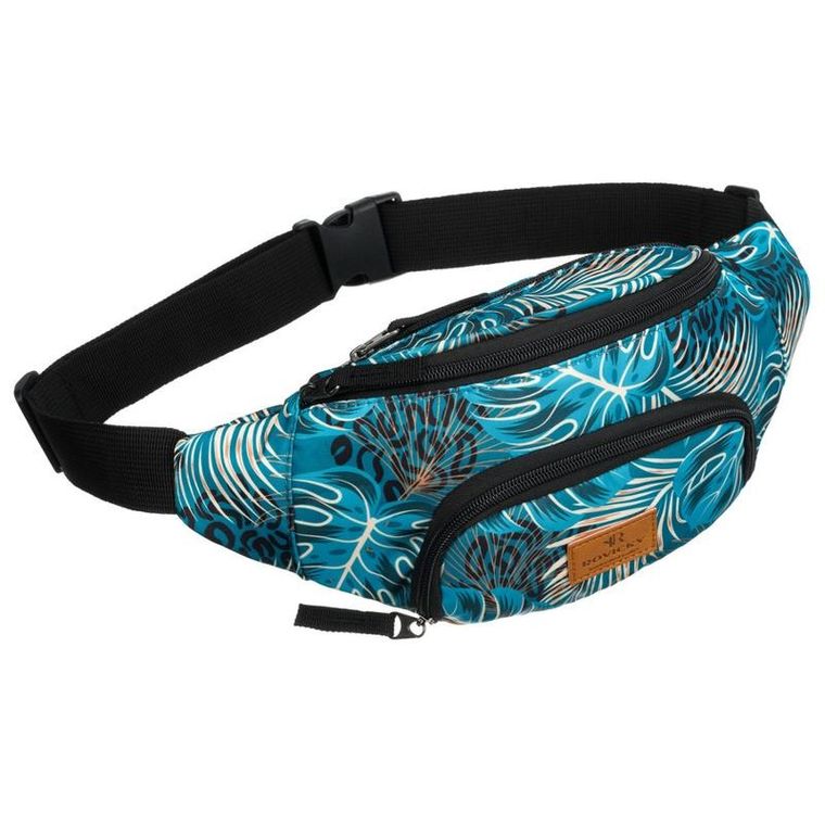 Saszetka na biodro, nerka, niebieska, Rovicky