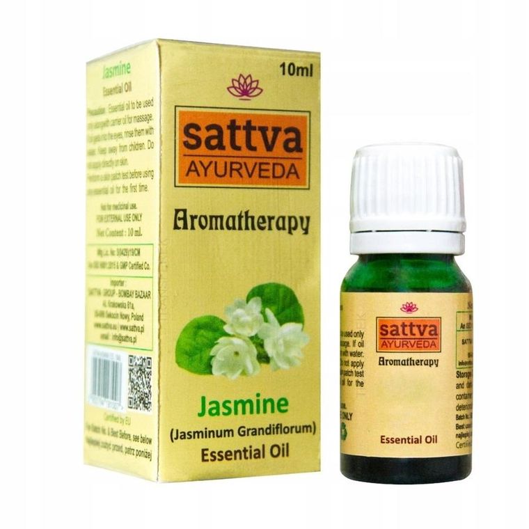Sattva, Aromatherapy Essential Oil, olejek eteryczny, Jasmine, 10 ml