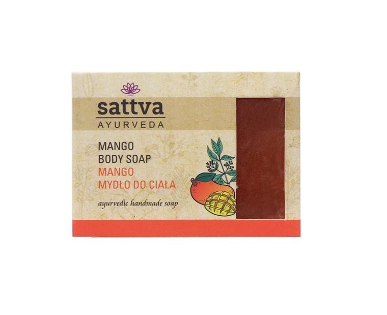 Sattva, Body Soap, indyjskie mydło glicerynowe, Mango, 125 g