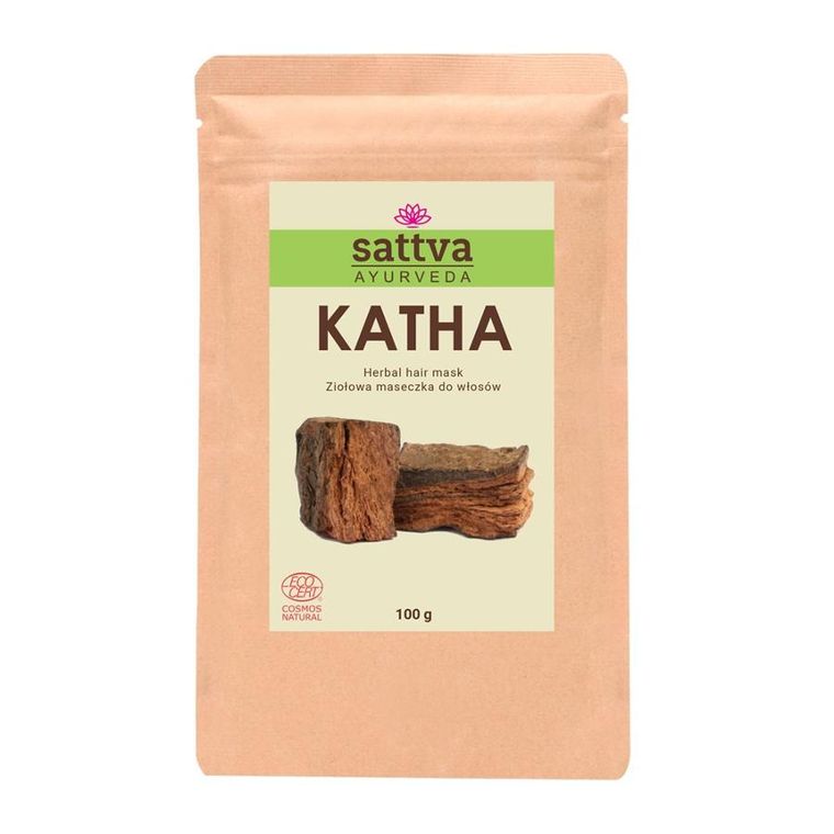 Sattva, Herbal Hair Mask, ziołowa maseczka do włosów, katha, 100 g
