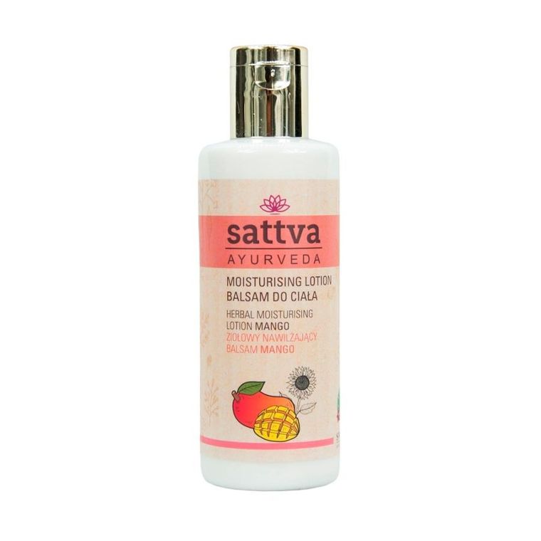 Sattva, Herbal Moisturising Lotion, nawilżający balsam do ciała, Mango, 210 ml