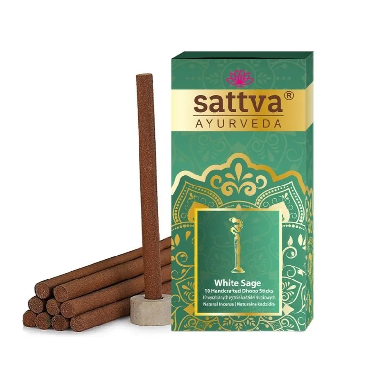 Sattva, Incense Sticks kadzidła słupkowe White Sage, 10 szt.