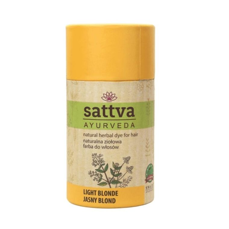 Sattva, Natural Herbal Dye for Hair, naturalna ziołowa farba do włosów, Light Blonde, 150g