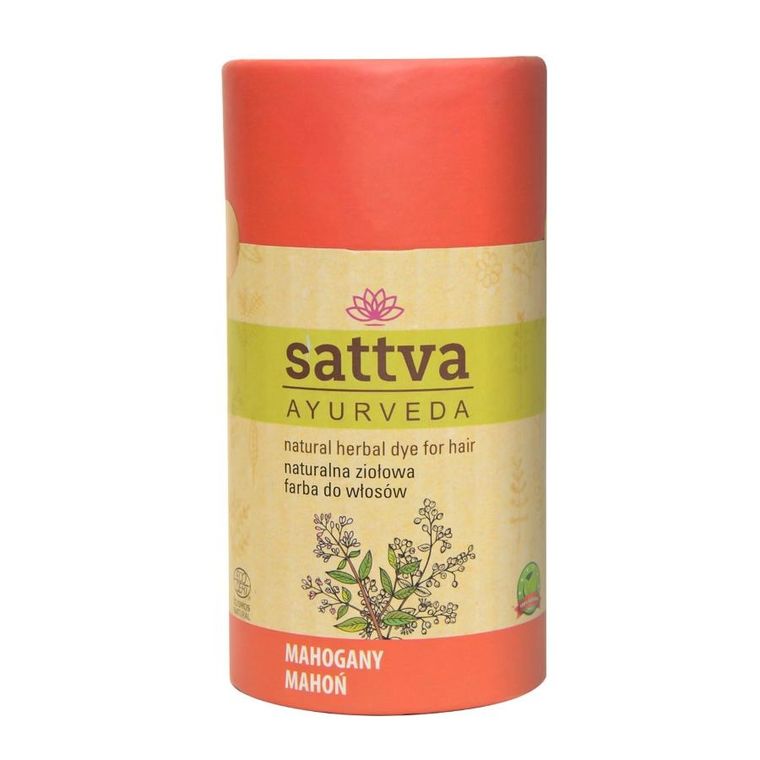 Sattva, Natural Herbal Dye for Hair, naturalna ziołowa farba do włosów, Mahogany, 150g