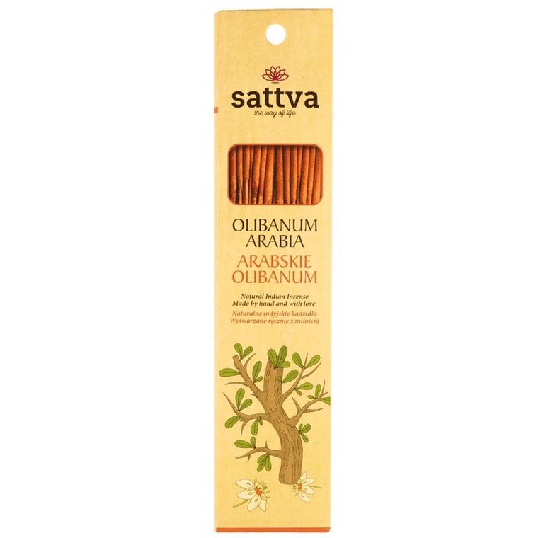 Sattva, Natural Indian Incense, naturalne indyjskie kadzidełko, Olibanum Arabia, 15szt