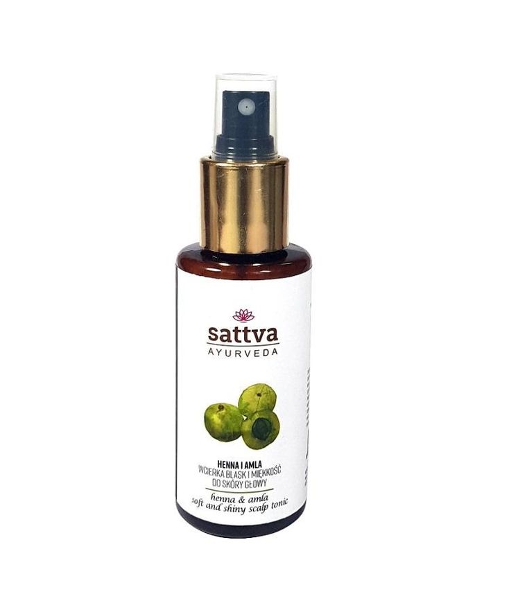 Sattva, Soft And Shiny Scalp Tonic, wcierka blask i miękkość do skóry głowy, Henna & Amla, 100 ml