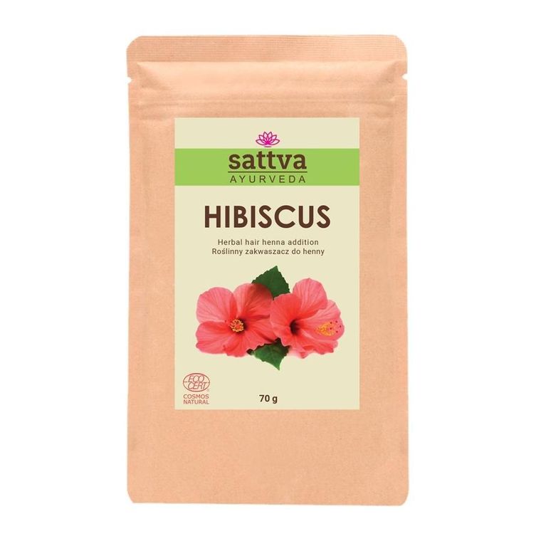 Sattva, zakwaszacz do henny i ziół barwiących, hibiscus, 70 g
