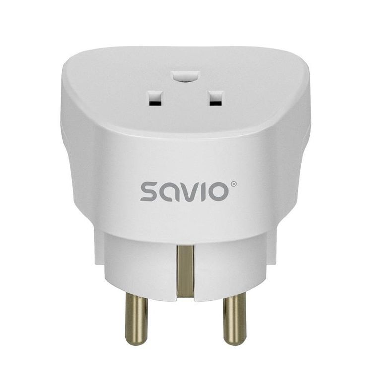 Savio, adapter podróżny, gniazdo US, wtyk EU, AP-01