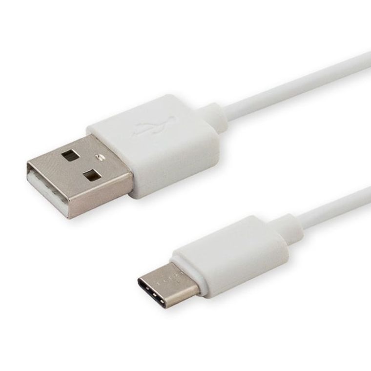 Savio, kabel, CL-125, USB typu C, USB 2.0 typu A, 1m, biała