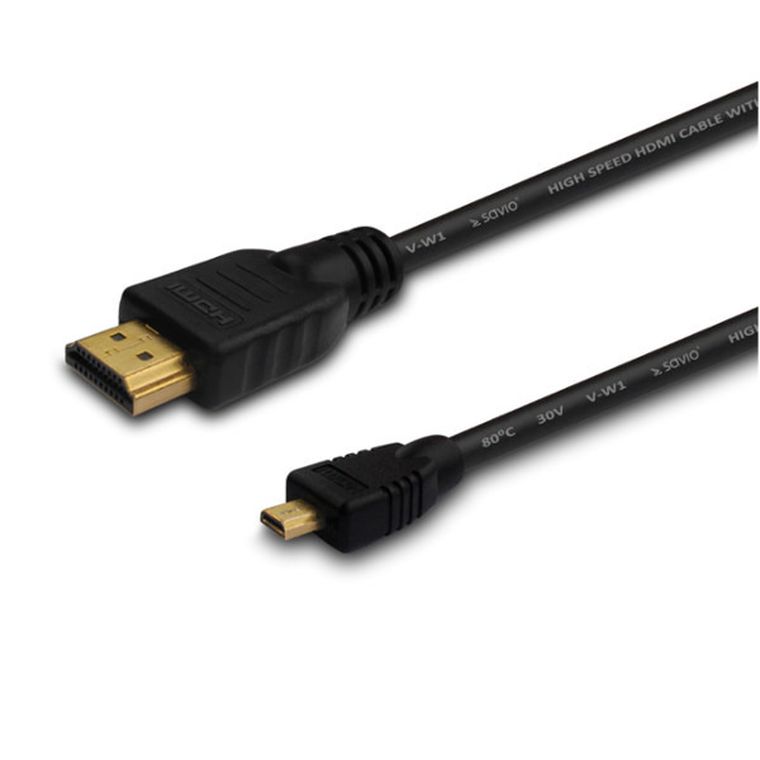 Savio, kabel, Cl-39, hdmi M, micro hdmi M, 1m, czarny