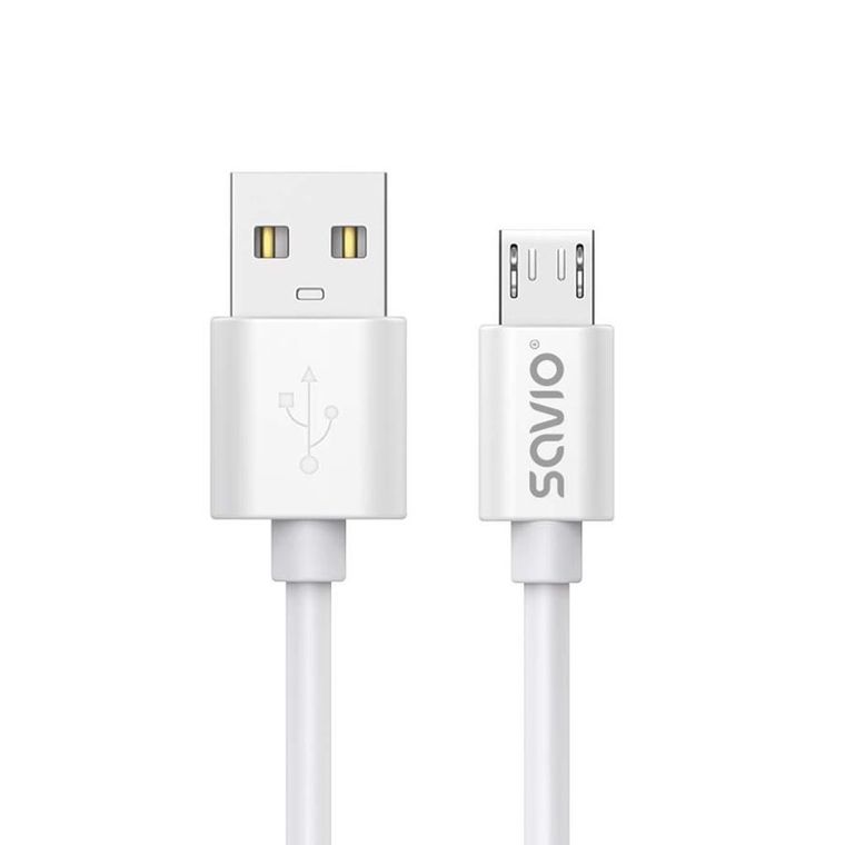 Savio, kabel, USB-A, Mio USB, 3 M, biały
