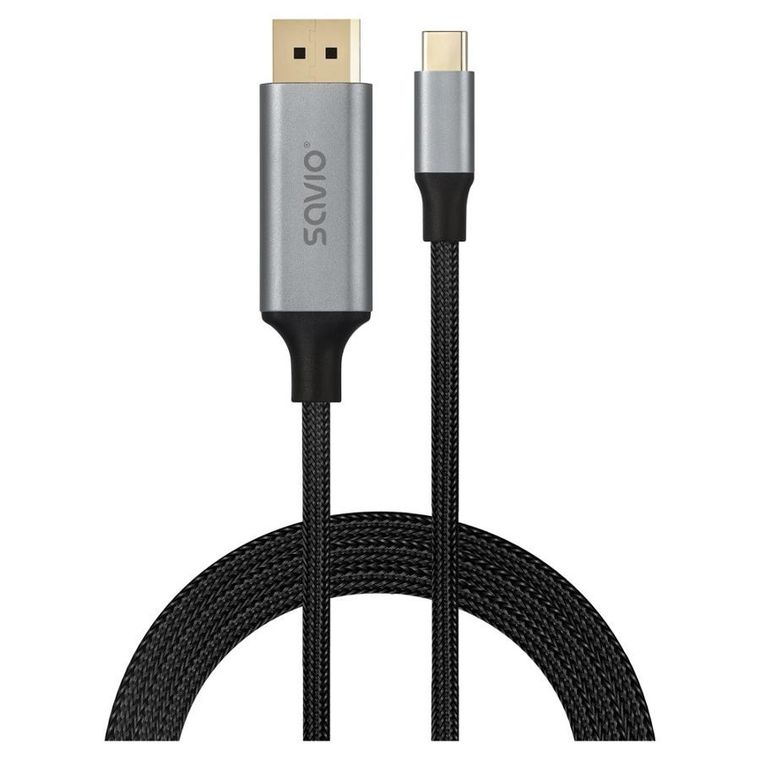 Savio, kabel USB-C - DISPLAYPORT 8K 2M 60HZ (DSC) CL-208