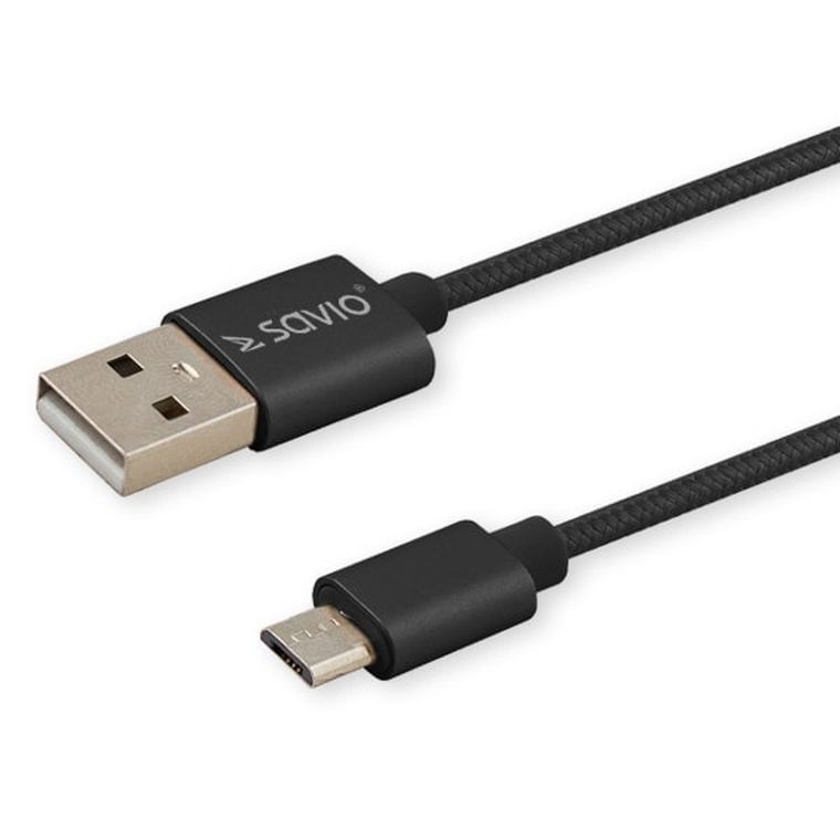 Savio, kabel USB Typu C - USB 2.0 Typu A, 2m, czarny