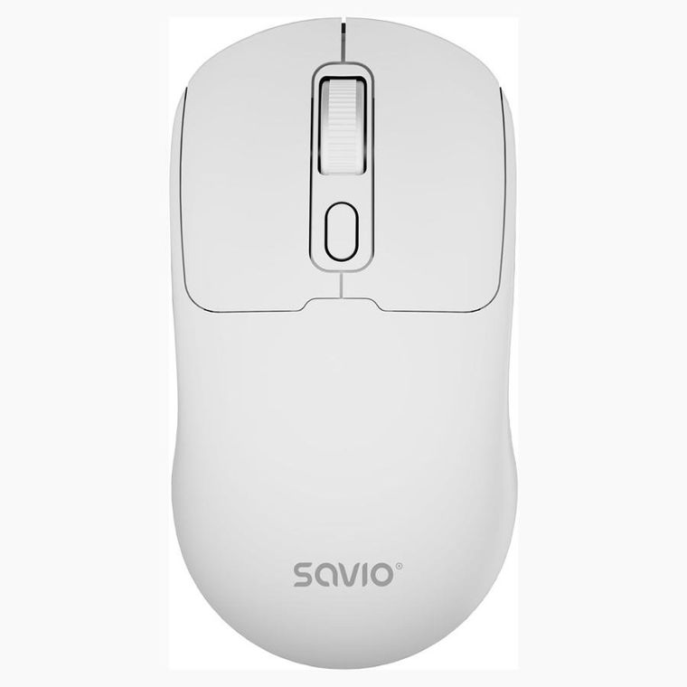 Savio, mysz bezprzewodowa, 2.4 GHZ, biała, MB-05