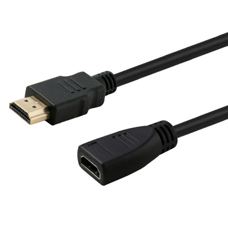 Savio, przedłużacz z przesłoną, CL-132, hdmi F, hdmi M, 1 m, czarny