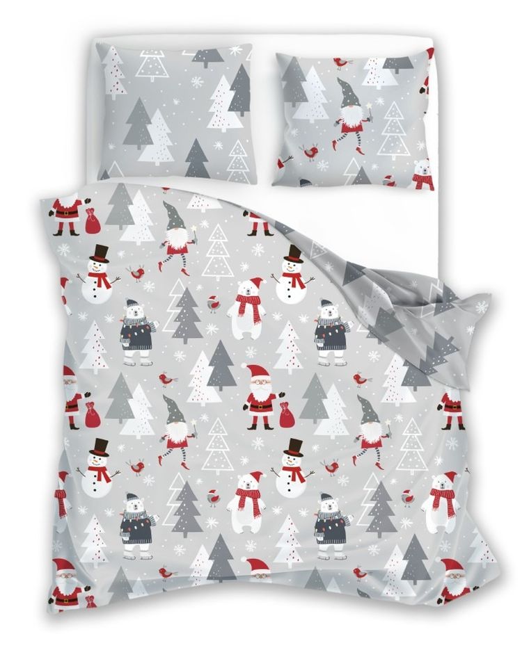 Scandic, Śnieżny Las, 2-częściowy komplet pościeli, bawełna, 140-200 cm