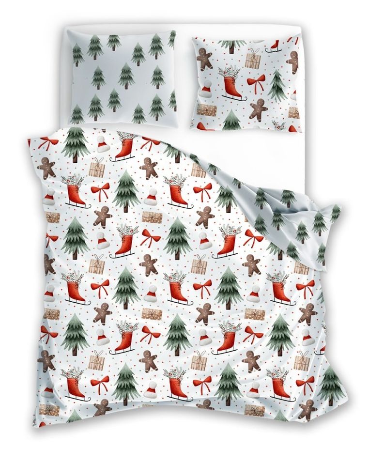 Scandic, Zimowy Czas, 3-częściowy komplet pościeli, bawełna, 160-200 cm