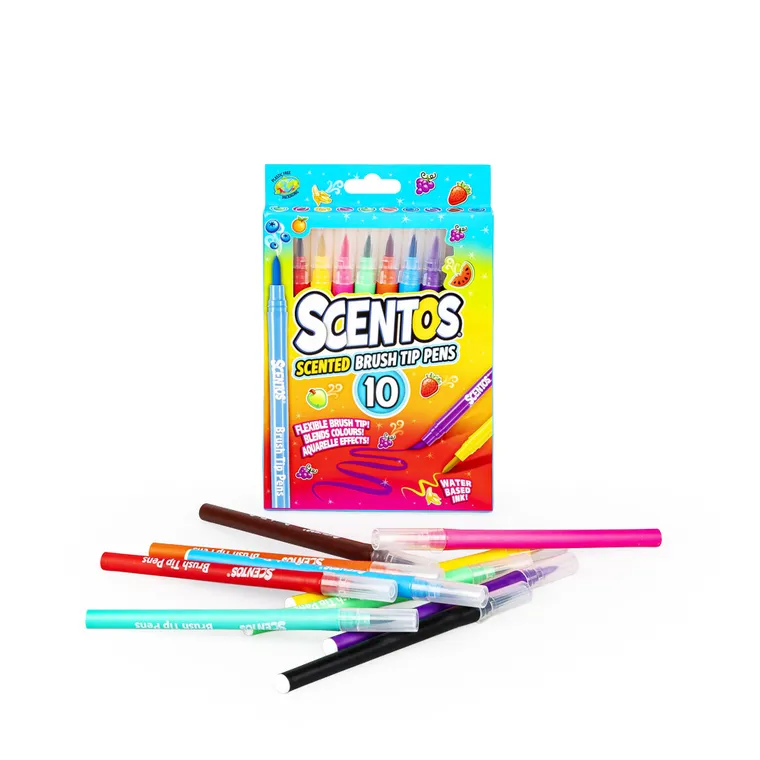 Scentos, pachnące flamastry- pędzelki, 10 kolorów