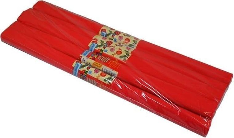 Schemat, bibuła marszczona, czerwona, 10 szt.