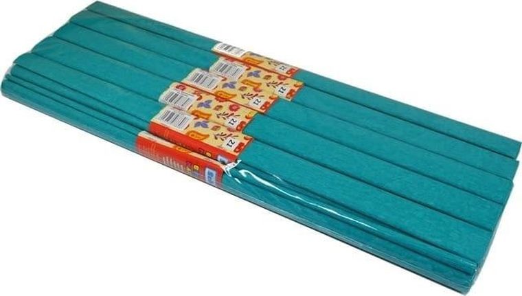 Schemat, bibuła marszczona, morska, 10 szt.