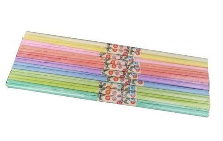 Schemat, bibuła marszczona, pastelowa, 10 szt.